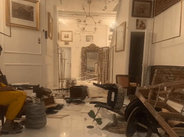 LA'VANTER boutique destroyed by looters for second time in months. (ABC6 Philly Video Screenshot)