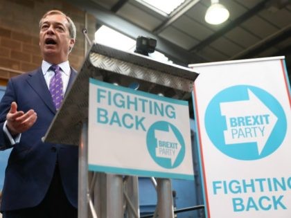 COVENTRY, ENGLAND - APRIL 12: Nigel Farage speaks at the launch of the Brexit Party at BG Penny & Co on April 12, 2019 in Coventry, England. Former UKIP leader Nigel Farage has launched the Brexit Party ahead of the European Parliamentary elections, which will take place in May. The …