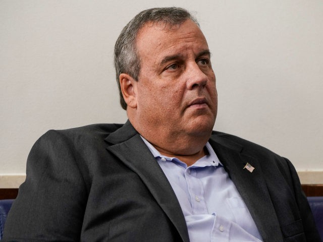 Former New Jersey Governor Chris Christie listens as U.S. President Donald Trump speaks during a news conference in the Briefing Room of the White House on September 27, 2020 in Washington, DC. Trump is preparing for the first presidential debate with former Vice President and Democratic Nominee Joe Biden on …