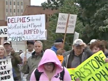 Delphi Workers Protest Pension Slash