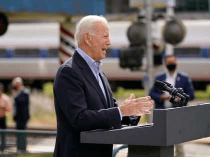 Democratic presidential candidate former Vice President Joe Biden speaks at Amtrak's Cleveland Lakefront train station, Wednesday, Sept. 30, 2020, in Cleveland. Biden is on a train tour through Ohio and Pennsylvania today. (AP Photo/Andrew Harnik)