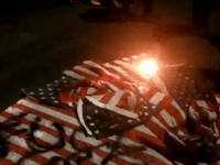 Report: NY Rioters Steal, Burn American Flags Stolen from Homes