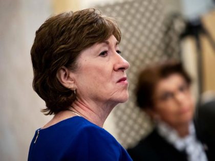 Senator Susan Collins, a Republican from Maine, listens during a Senate Small Business and Entrepreneurship Committee hearing in Washington, D.C., U.S., on Wednesday, June 10, 2020. The hearing examines the government's virus relief package that offers emergency assistance to small businesses. Photographer: Al Drago/Bloomberg