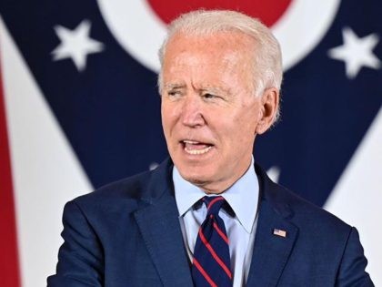 Democratic Presidential candidate and former Vice President Joe Biden delivers remarks at a voter mobilization event in Cincinnati, Ohio, on October 12, 2020, where he will speak to the importance of Ohioans making their voices heard this election. (Photo by JIM WATSON / AFP) (Photo by JIM WATSON/AFP via Getty …