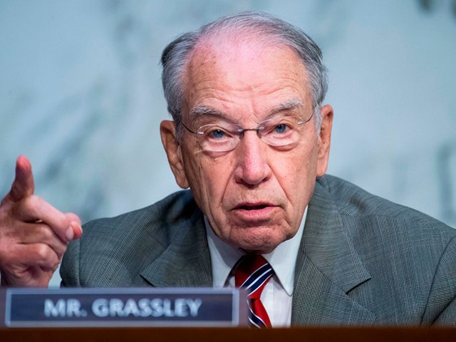 Sen. Chuck Grassley (R-IA) speaks during the confirmation hearing for Supreme Court nominee Amy Coney Barrett before the Senate Judiciary Committee on Capitol Hill in Washington, DC, on October 13, 2020. (Tom Williams/POOL/AFP via Getty Images)