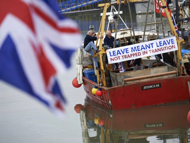 People working in the fishing industry supported by the pro-Brexit Fishing for Leave organ