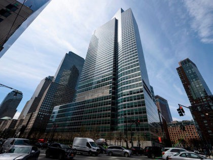 The headquarters of Goldman Sachs is pictured on April 17, 2019 in New York City. (Photo b