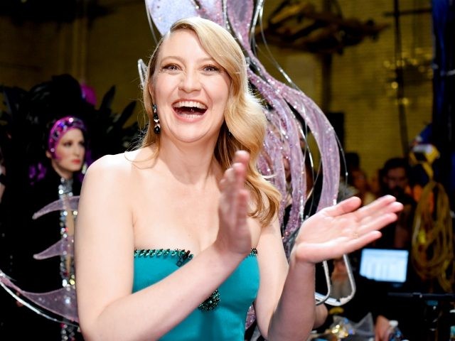 NEW YORK, NEW YORK - JUNE 09: Heidi Schreck poses backstage during the 73rd Annual Tony Aw