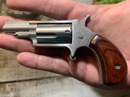 The North American Arms (NAA) .22 Magnum mini-revolver is a single action firearm with a minimalist design which allows it to be concealed and kept close at hand in the event of an attack or other cause of duress.