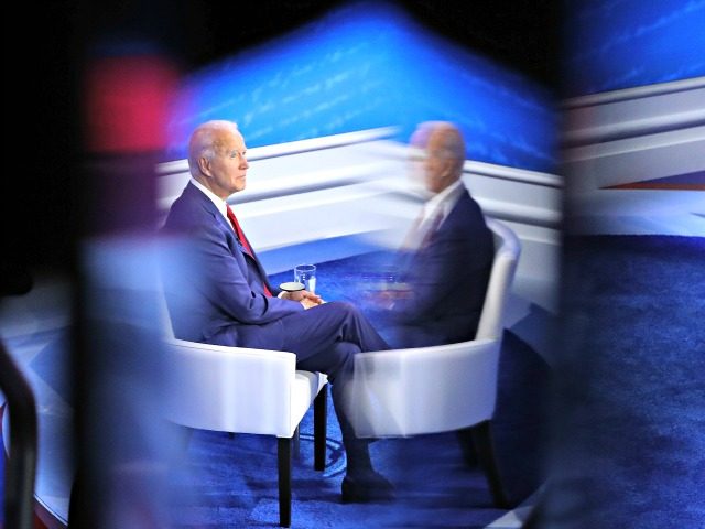 PHILADELPHIA, PENNSYLVANIA - OCTOBER 15: Democratic presidential nominee Joe Biden partici