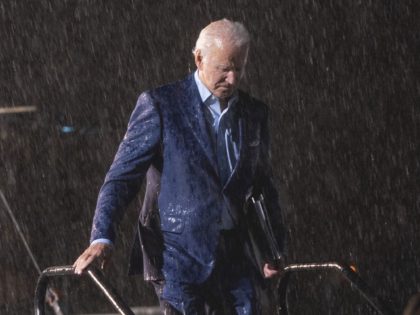 Joe Biden rain (Drew Angerer / Getty)