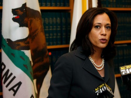 San Francisco District Attorney Kamala Harris responds to questions on the ongoing investi