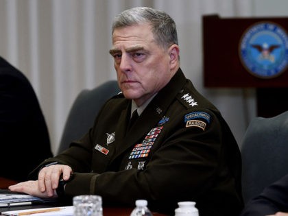 Chairman of the Joint Chiefs of Staff, Army US Army General Mark Milley (C), meetswith Isr