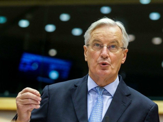 European Union chief Brexit negotiator Michel Barnier reports on last week European summit during plenary session at European Parliament in Brussels on October 21, 2020. (Photo by Olivier HOSLET / POOL / AFP) (Photo by OLIVIER HOSLET/POOL/AFP via Getty Images)European Union chief Brexit negotiator Michel Barnier reports on last week …