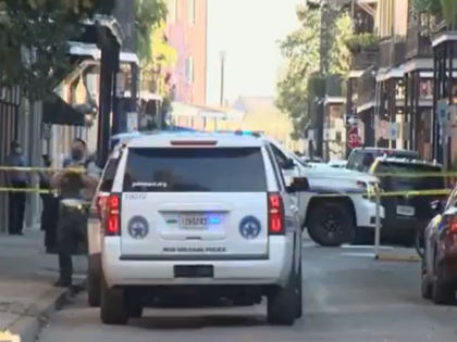 Two New Orleans police officers ambushed on Friday afternoon in the French Quarter. (Twitter Video Screenshot)