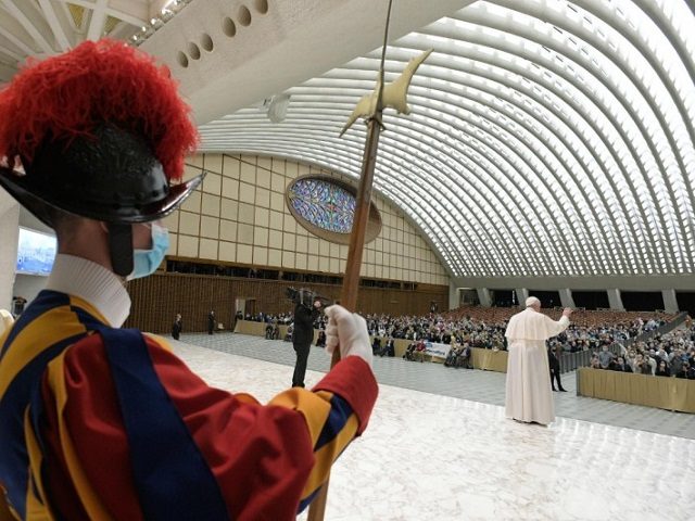 Pope Francis at general audience Oct 14, 2020.