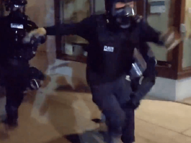 Portland protester tackled by cops. (Photo: Twitter Video Screenshot/Andy Ngo)