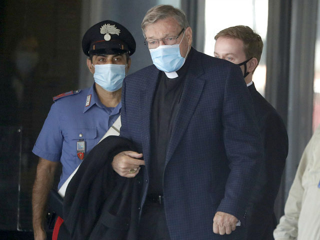 Australian Cardinal George Pell arrives at Rome's international airport in Fiumicino, Wedn