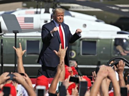 PRESCOTT, AZ - OCTOBER 19: U.S. President Donald Trump arrives at a Make America Great Again campaign rally on October 19, 2020 in Prescott, Arizona. With almost two weeks to go before the November election, President Trump is back on the campaign trail with multiple daily events as he continues …
