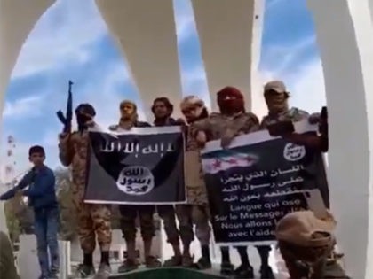 Syria ISIS flag protest
