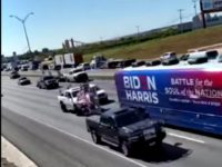 Trump Shares Video of Texas Supporters Surrounding Biden/Harris Bus