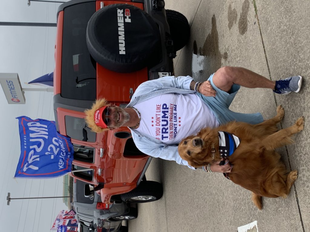 A large crowd gathered to show support for President Donald Trump at a parade Sunday afternoon in North Richland Hills, Texas.