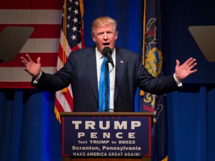 Trump in Scranton (Dominick Reuter / AFP / Getty)