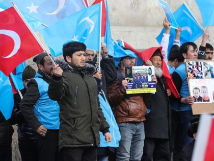 Uighurs living in Turkey stage a demonstration to commemorate the anniversary of the deadl