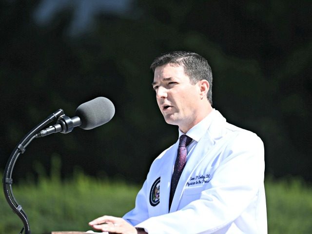 White House physician Sean Conley gives an update on the condition of US President Donald Trump, on October 3, 2020, at Walter Reed Medical Center in Bethesda, Maryland. - Trump was hospitalized on October 2 due to a Covid-19 diagnosis. (Photo by Brendan SMIALOWSKI / AFP) (Photo by BRENDAN SMIALOWSKI/AFP …