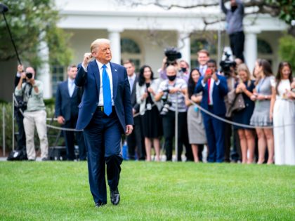 President Donald J. Trump walks across the South Lawn of the White House Thursday, Sept. 2