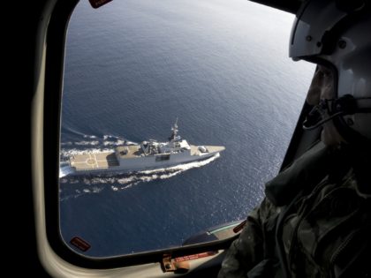 Units of the French Naval Force frigate La Fayette and the Cypriot search and rescue (SAR) take part in a joint execrcise simulating marine accidents off the coast of the Cypriot city of Larnaca on November 19, 2015. The main objective of the aeronautical excercise is to promote units capable …
