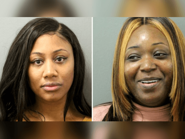 Tiana Trammell, left, and Tjwana Rainey, both of Milwaukee, are accused of drugging 10 men