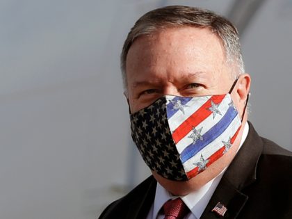 US Secretary of State Mike Pompeo arrives at Ciampino airport in Rome, Italy, on September