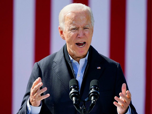 Democratic presidential candidate former Vice President Joe Biden speaks during a campaign