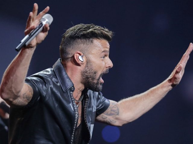 Puerto Rican singer Ricky Martin performs during the 61st Vina del Mar International Song Festival in Vina del Mar, Chile, on February 23, 2020. (Photo by JAVIER TORRES / AFP) (Photo by JAVIER TORRES/AFP via Getty Images)