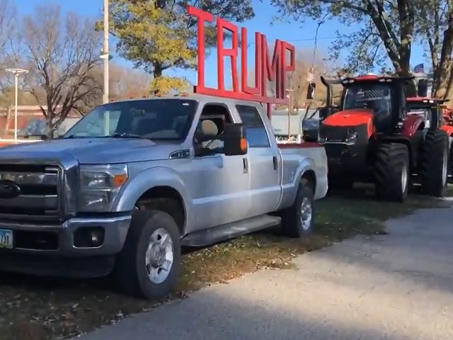 Iowa Trump Supporters Hold Trump Tractor Parade