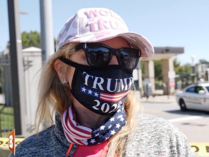 Trump supporter at Walter Reed Hospital in MD, Oct. 5, 2020