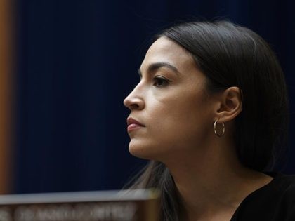 Rep. Alexandria Ocasio-Cortez, D-N.Y., attends a House Oversight Committee hearing on Capitol Hill in Washington, Monday, July 15, 2019, on White House counselor Kellyanne Conway's violation of the Hatch Act. (AP Photo/Susan Walsh)