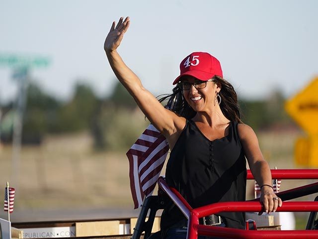 Lauren Boebert, the Republican candidate for the U.S. House of Representatives seat in Colorado's vast 3rd Congressional District, attends a freedom cruise staged by her supporters Friday, Sept. 4, 2020, in Pueblo West, Colo. Boebert has wasted no time in courting the president, his base and national party leaders in …