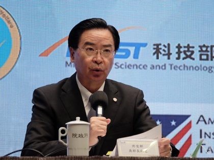 Taiwan's Foreign Minister Joseph Wu speaks during a press conference with American Institute in Taiwan director Brent Christensen, in Taipei, Saturday, Nov. 21, 2020. The U.S. and Taiwan are stepping up cooperation in a newly created economic dialogue, in another move from the outgoing Trump administration to increase official exchanges …