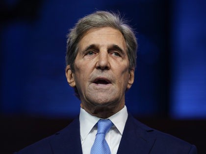 President-elect Joe Biden's climate envoy nominee former Secretary of State John Kerry speaks at The Queen theater, Tuesday, Nov. 24, 2020, in Wilmington, Del. (AP Photo/Carolyn Kaster)