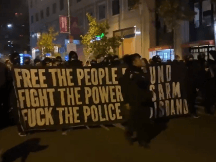 Black Lives Matter continue "Burn it Down" protests in Washington, D.C. on Saturday night. (Twitter Video Screenshot)