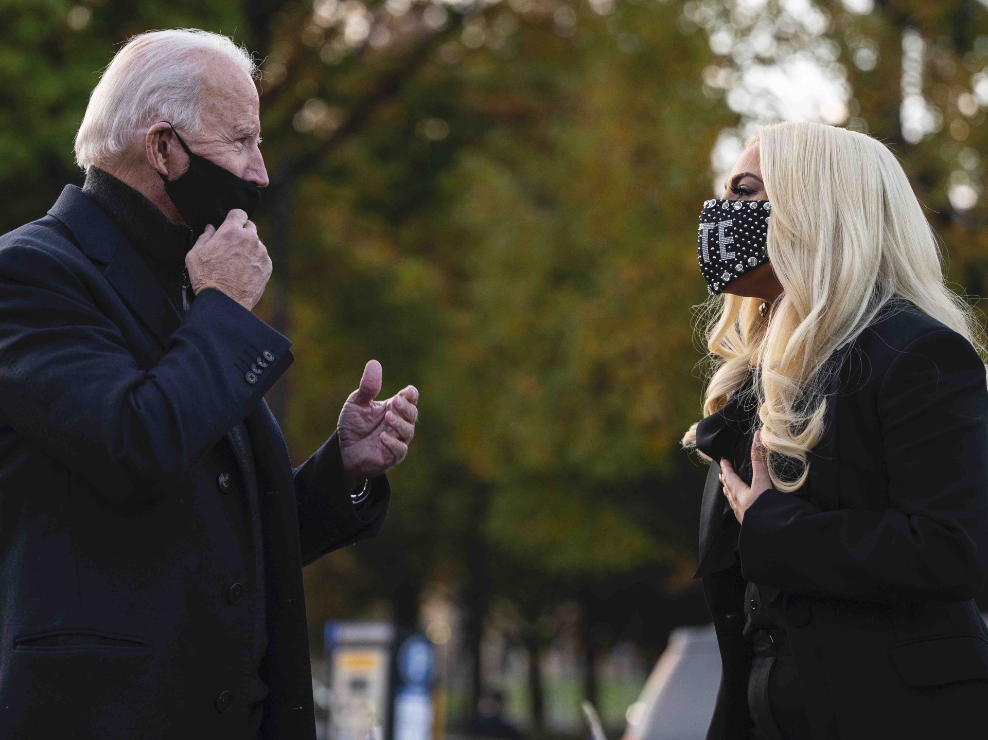Biden and Stephanie Germanotta a.k.a. Lady Gaga (Jim Watson / AFP / Getty)