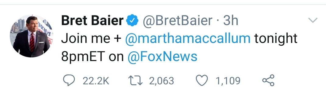 Bret Baier has deleted a tweet