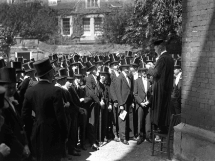 4th June 1929: Pupils at Eton public school wearing top …