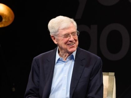 COLORADO SPRINGS, COLORADO - JUNE 29: Founder of Stand Together Charles Koch and CEO and Chairman of Stand Together Brian Hooks prepare for the Stand Together Summit on June 29, 2019 in Colorado Springs, Colorado. (Photo by Daniel Boczarski/Getty Images for Stand Together)