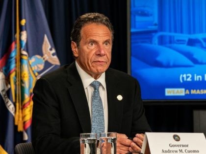 NEW YORK, NY - JULY 23: New York Gov. Andrew Cuomo speaks during the daily media briefing at the Office of the Governor of the State of New York on July 23, 2020 in New York City. The Governor said the state liquor authority has suspended 27 bar and restaurant …