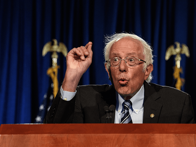 US Senator Bernie Sanders, Independent of Vermont, speaks at George Washington University
