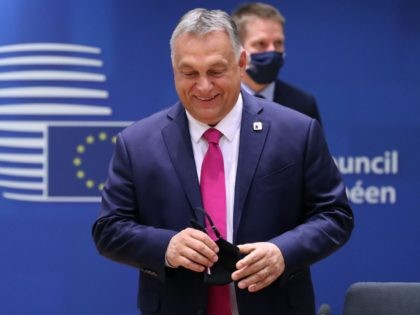 Hungary's Prime Minister Viktor Orban attends the face-to-face EU summit in Brussels, on October 15, 2020. (Photo by YVES HERMAN / POOL / AFP) (Photo by YVES HERMAN/POOL/AFP via Getty Images)