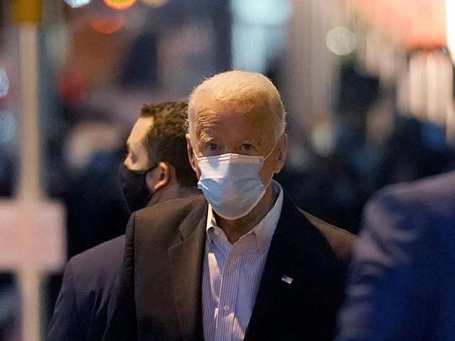 WILMINGTON, DELAWARE - NOVEMBER 05: Democratic presidential nominee Joe Biden walks out of